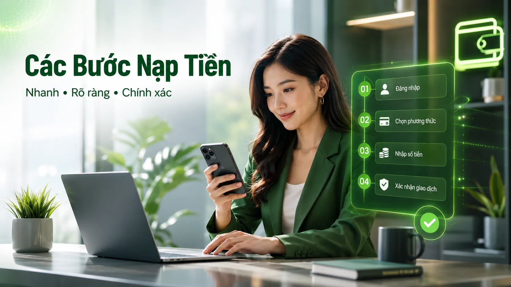 Hướng dẫn các bước thực hiện giao dịch chuẩn xác